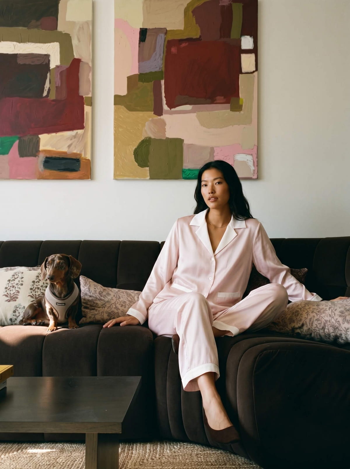 Silk pajamas — moment 5